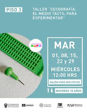 Taller: “Cecografía: El medio táctil para experimentar”