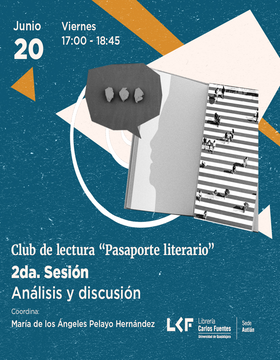 Cartel del Club de lectura “Pasaporte literario”.  2da. Sesión