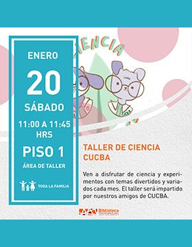 Cartel del Taller de ciencia CUCBA
