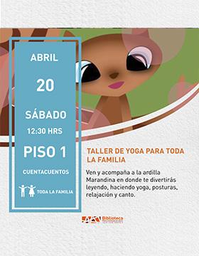 Cartel del Taller de yoga para toda la familia