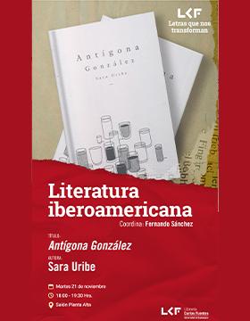 Cartel de la Literatura Iberoamericana. Título: Antígona González