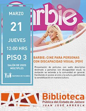cartel de Cine para personas con discapacidad visual (PDV)