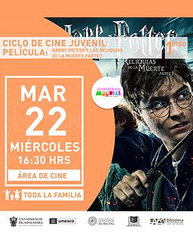 Ciclo de cine juvenil.  Película: “Harry Potter y las reliquias de la muerte, parte 1”.