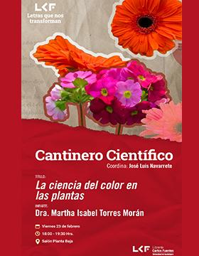 Cartel del Cantinero científico. Título: La ciencia del color en las plantas
