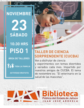 Cartel del Taller de ciencia CUCBA