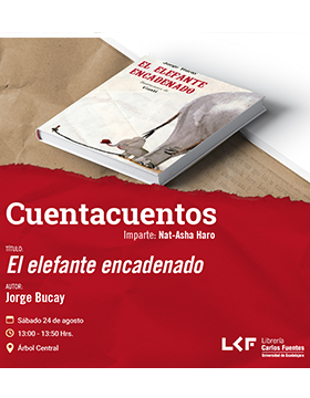 Cartel del Cuentacuentos. Título: El elefante encadenado