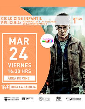 Ciclo de cine infantil.  Película: “Harry Potter y las reliquias de la muerte, parte 2”.