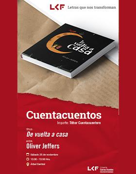 Cartel del Cuentacuentos. Título: De vuelta a casa