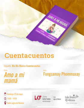 Cartel del Cuentacuentos. Título Amo a mi mamá