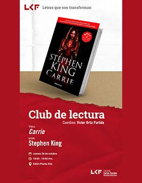 Cartel del Club de Lectura. Título: Carrie