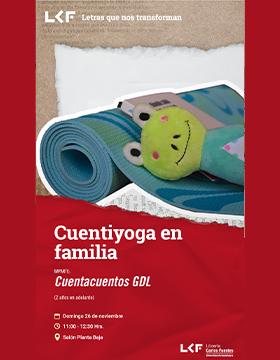 Cartel del Cuentiyoga en familia (2 años en adelante)