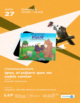 Cartel de Cuentacuentos: Igor, el pájaro que no sabía cantar