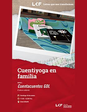 Cartel de Cuentiyoga en familia (2 años en adelante)