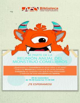 Cartel de la Reunión anual del monstruo comelibros Cartel de la Reunión anual del monstruo comelibros