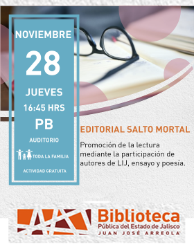 Cartel de la Editorial salto mortal