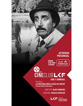Grafico del Cineclub. Cine y Sonrisas: La pantera rosa ataca de nuevo (The pink panther strikes again)