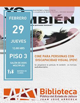 cartel de Cine para personas con discapacidad visual (PDV)