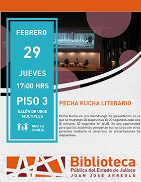 Cartel de Pecha kucha literario