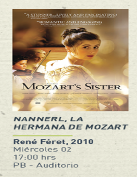 Cartel de Ciclo de cine y literatura: Nannerl, la hermana de Mozart