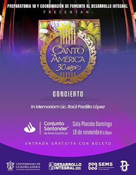 Cartel de Cantoamérica 30 años, Homenaje in memoriam Lic. Raúl Padilla López