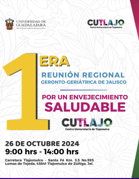 Cartel de la 1era Reunión Regional Geronto-Geriátrica de Jalisco