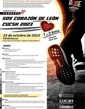 Cartel de la Carrera "Soy Corazón de León, CUCSH 2023"
