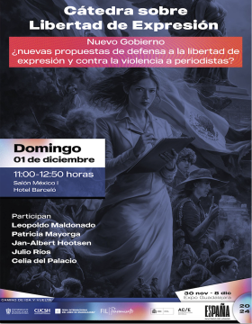 Cartel de la Cátedra sobre Libertad de Expresión