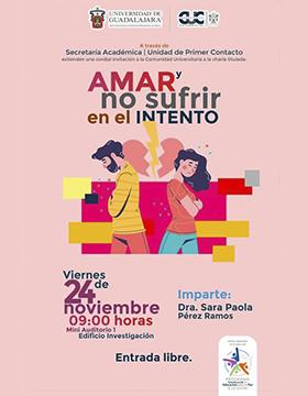 Cartel de la Charla: Amar y no sufrir en el intento