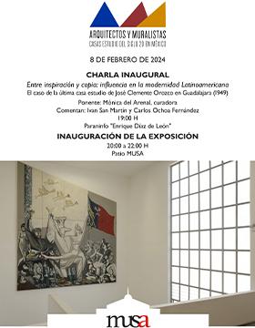 Cartel de la Charla: Entre inspiración y copia: Influencia en la modernidad Latinoamericana
