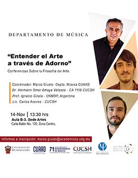 Cartel de la Conferencia: Entender el arte a través del adorno