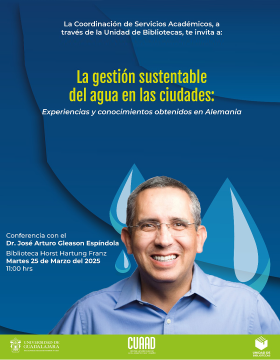 Cartel de la Conferencia: La gestión sustentable del agua en las ciudades