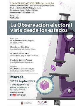 Cartel de la Conferencia: La observación electoral vista desde los estados