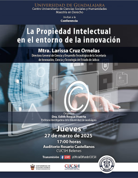 Cartel de la Conferencia: La propiedad intelectual en el entorno de la innovación