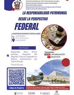 Cartel de la Conferencia: La responsabilidad patrimonial desde la perspectiva federal