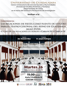 Cartel de la Conferencia: Las relaciones de fiesta como fuente de estudio para el teatro colonial del reino de Guatemala, siglo XVIII