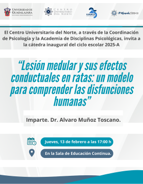 Cartel de la Conferencia: Lesión medular y sus efectos conductuales en ratas: Un modelo para comprender las disfunciones humanas