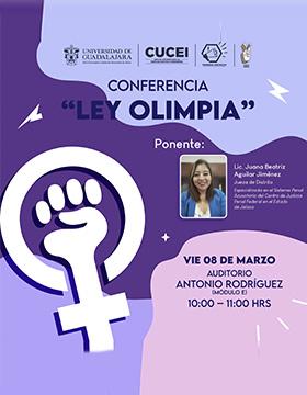 Cartel de la Conferencia: "Ley Olimpia"