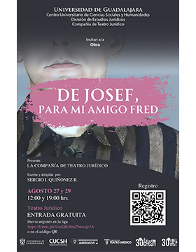 Cartel de la Obra: De Josef, para mi amigo Fred