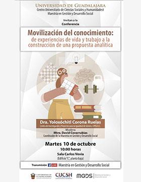 Cartel de la Conferencia: Movilización del conocimiento: De experiencias de vida y trabajo a la construcción de una propuesta analítica