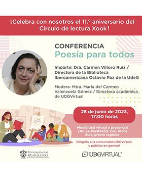 Cartel de la Conferencia: Poesía para todos