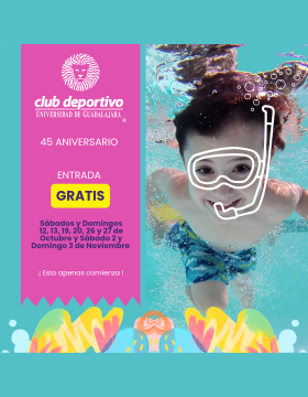 Cartel de la Entrada gratis al Club Deportivo de la Universidad de Guadalajara