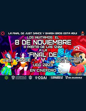 Cartel de la Final de just dance y super smash bros ultimate