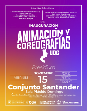 Cartel de la Inauguración animación y coreografías UDG