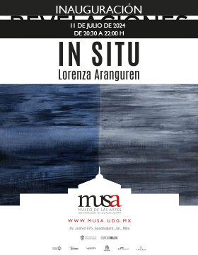 Cartel de la Inauguración de la exposición: In situ, de Lorenza Aranguren