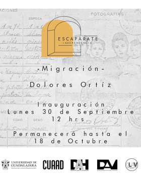 Cartel de la Inauguración de la exposición: Migración