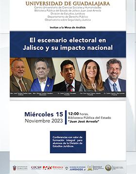 Cartel de la Mesa de análisis: El escenario electoral en Jalisco y su impacto nacional