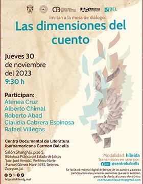 Cartel de la Mesa de diálogo Las dimensiones del cuento