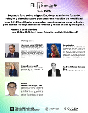 Cartel de la Mesa: Políticas migratorias en países receptores. Retos y oportunidades para atender los desplazamientos forzados y mixtos en una agenda global