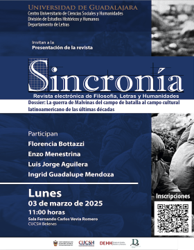 Cartel de la Presentación de la revista: Sincronía