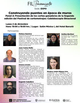 Cartel de la Presentación de los cortos ganadores de la Segunda edición del Festival de cortometrajes: Caleidoscopio